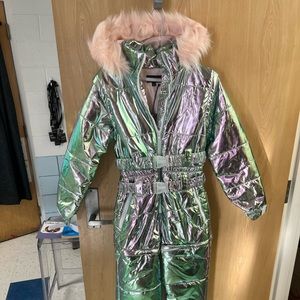 DollsKill Holographic Ski Suit. Brand new - tags are still on it. Size Medium.